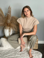Load image into Gallery viewer, Sustainable turtleneck for spring extra fine light weight merino wool 
