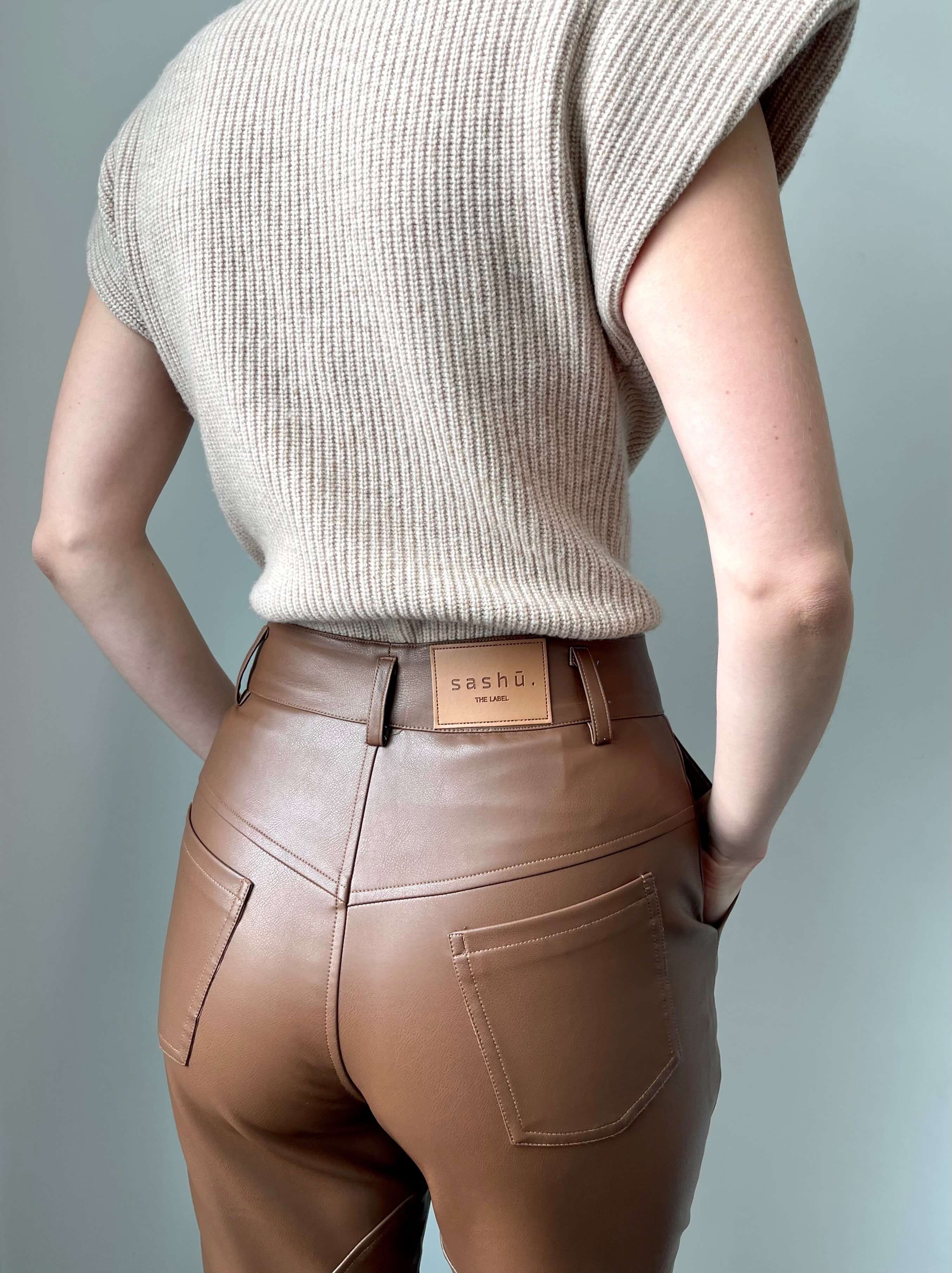 Zara Faux Leather Pants High Waist Extra Long Zip Split Hem NWT Size S   eBay